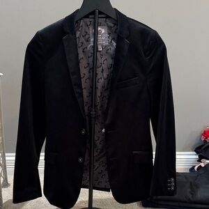 Boys Black velvet blazer boys